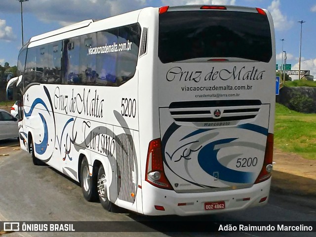 Viação Cruz de Malta Turismo 5200 na cidade de Belo Horizonte, Minas Gerais, Brasil, por Adão Raimundo Marcelino. Número da foto: #7364259.