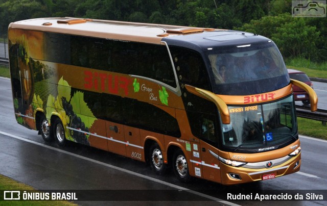 Bitur Transporte Coletivo e Turismo 8002 na cidade de Santa Isabel, São Paulo, Brasil, por Rudnei Aparecido da Silva. Número da foto: #7363838.