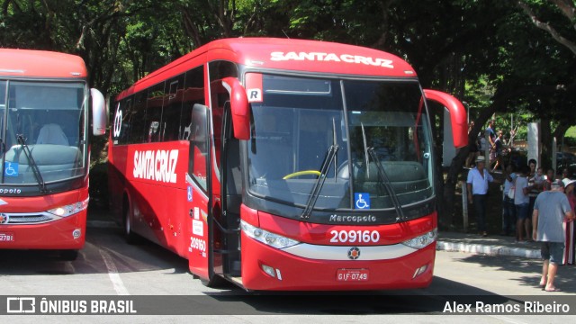 Viação Santa Cruz 209160 na cidade de Aparecida, São Paulo, Brasil, por Alex Ramos Ribeiro. ID da foto: 7363430.