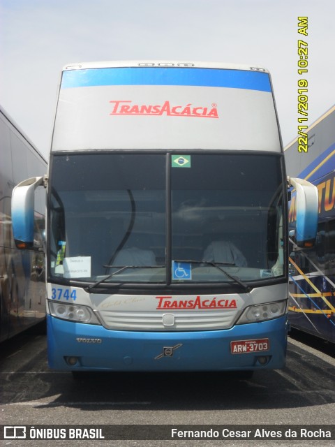 TransAcácia Turismo 3744 na cidade de Pinhais, Paraná, Brasil, por Fernando Cesar Alves da Rocha. Número da foto: #7361826.