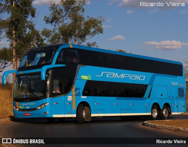 Viação Sampaio 11606 na cidade de Brasília, Distrito Federal, Brasil, por Ricardo Vieira. ID da foto: 7362158.