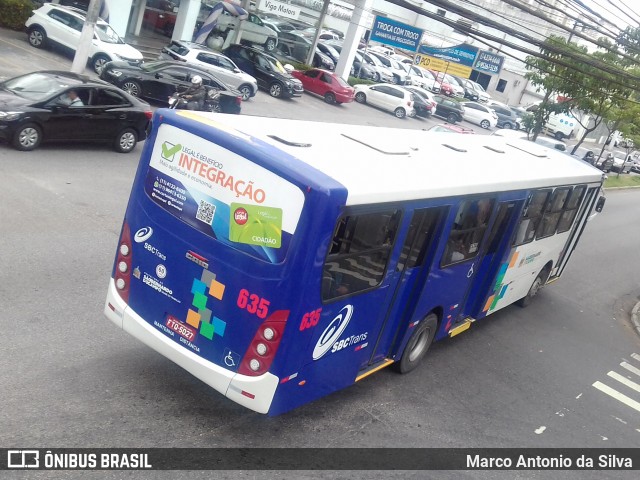 SBC Trans 635 na cidade de São Bernardo do Campo, São Paulo, Brasil, por Marco Antonio da Silva. Número da foto: #7363730.