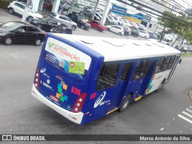 SBC Trans 635 na cidade de São Bernardo do Campo, São Paulo, Brasil, por Marco Antonio da Silva. ID da foto: 7363730.