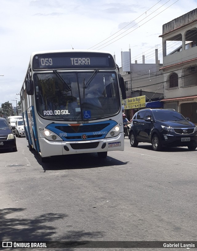 Viação Sanremo 898 na cidade de Vila Velha, Espírito Santo, Brasil, por Gabriel Lavnis. Número da foto: #7364004.
