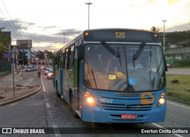 Metropolitana Transportes e Serviços 11043 na cidade de Cariacica, Espírito Santo, Brasil, por Everton Costa Goltara. ID da foto: 7365708.