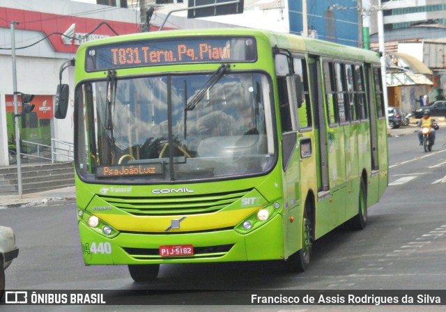 Transcol Transportes Coletivos 04440 na cidade de Teresina, Piauí, Brasil, por Francisco de Assis Rodrigues da Silva. Número da foto: #7365647.