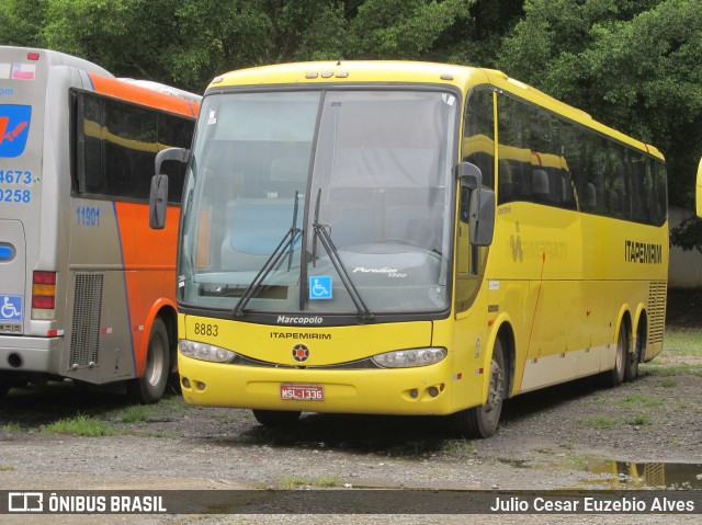 Viação Itapemirim 8883 na cidade de Paraíba do Sul, Rio de Janeiro, Brasil, por Julio Cesar Euzebio Alves. ID da foto: 7367131.