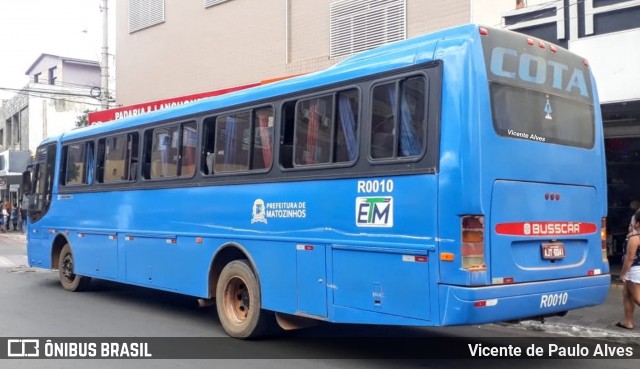 Viação Cota - Cota Transportes RO010 na cidade de Matozinhos, Minas Gerais, Brasil, por Vicente de Paulo Alves. ID da foto: 7369469.