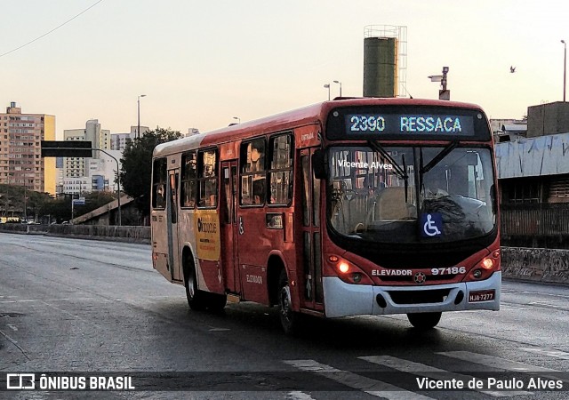 Viação Belo Monte Transportes Coletivos 97186 na cidade de Belo Horizonte, Minas Gerais, Brasil, por Vicente de Paulo Alves. ID da foto: 7369275.