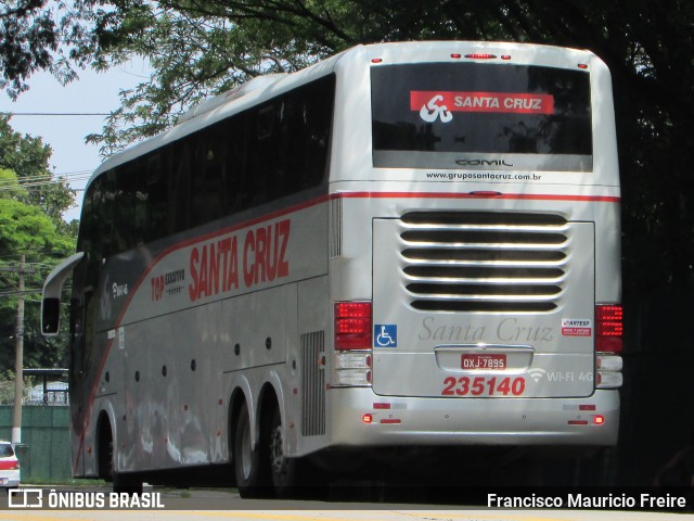 Viação Santa Cruz 235140 na cidade de São Paulo, São Paulo, Brasil, por Francisco Mauricio Freire. Número da foto: #7370148.