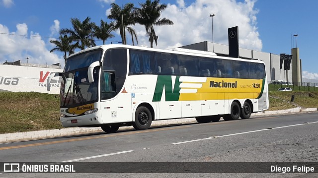 Viação Nacional 14230 na cidade de Formiga, Minas Gerais, Brasil, por Diego Felipe. ID da foto: 7369022.