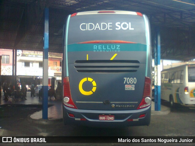 Viação Cidade Sol 7080 na cidade de Tobias Barreto, Sergipe, Brasil, por Mario dos Santos Nogueira Junior. Número da foto: #7368297.