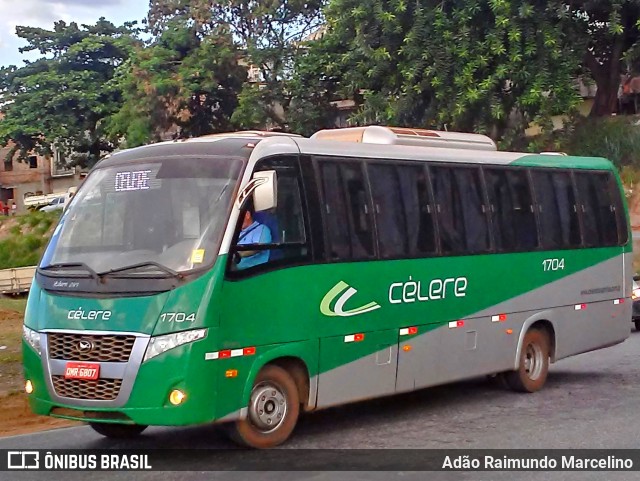 Célere Transportes 1704 na cidade de Belo Horizonte, Minas Gerais, Brasil, por Adão Raimundo Marcelino. ID da foto: 7370994.