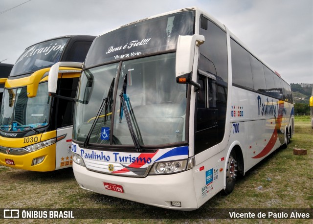 Paulinho Turismo 700 na cidade de Aparecida, São Paulo, Brasil, por Vicente de Paulo Alves. ID da foto: 7371132.