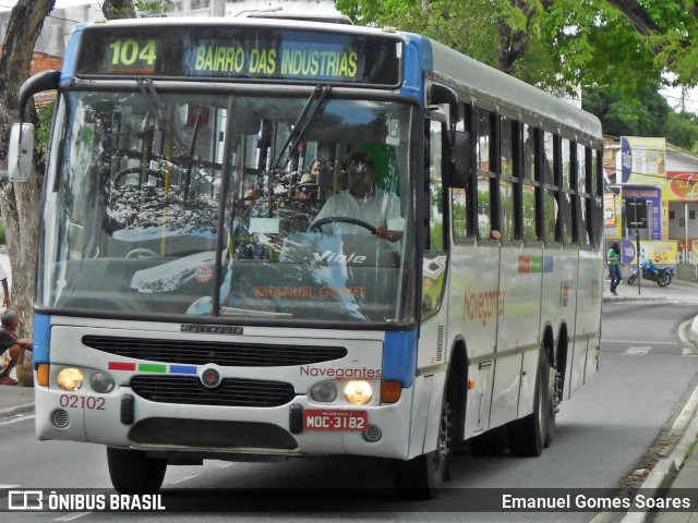 Consórcio Navegantes - 02 > Viação São Jorge > Transurb Transporte Urbano 02102 na cidade de João Pessoa, Paraíba, Brasil, por Emanuel Gomes Soares. ID da foto: 7368592.