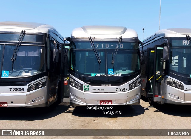 Viação Metrópole Paulista - Zona Sul 7 3917 na cidade de São Paulo, São Paulo, Brasil, por Lucas Rio. Número da foto: #7372787.