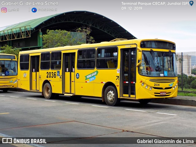 Viação Jundiaiense 2036 na cidade de Jundiaí, São Paulo, Brasil, por Gabriel Giacomin de Lima. Número da foto: #7372288.