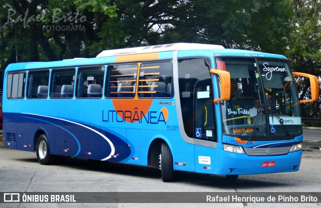 Litorânea Transportes Coletivos 5081 na cidade de São Paulo, São Paulo, Brasil, por Rafael Henrique de Pinho Brito. ID da foto: 7372956.