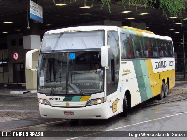 Empresa Gontijo de Transportes 12280 na cidade de Belo Horizonte, Minas Gerais, Brasil, por Tiago Wenceslau de Souza. ID da foto: 7371567.