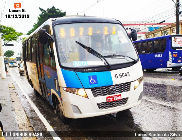 Transwolff Transportes e Turismo 6 6043 na cidade de São Paulo, São Paulo, Brasil, por Lucas Santos da Silva. Número da foto: #7373347.