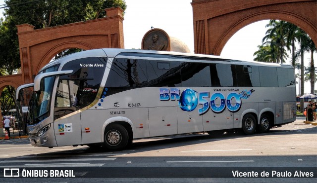 BR-500 Viagens e Turismo RJ 843.005 na cidade de Aparecida, São Paulo, Brasil, por Vicente de Paulo Alves. Número da foto: #7373837.