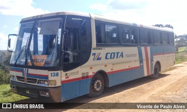 Viação Cota - Cota Transportes 138 na cidade de Matozinhos, Minas Gerais, Brasil, por Vicente de Paulo Alves. ID da foto: 7373898.