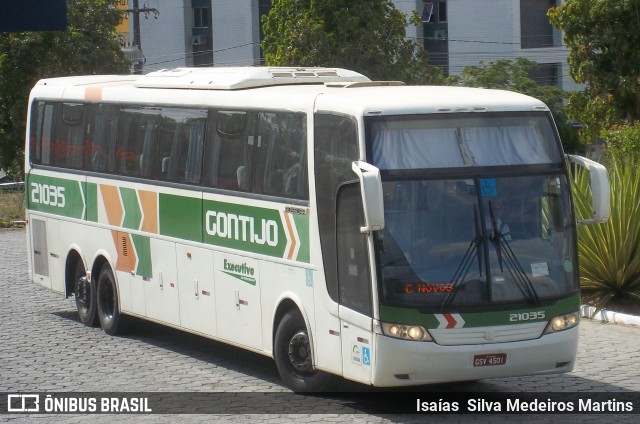 Empresa Gontijo de Transportes 21035 na cidade de Campina Grande, Paraíba, Brasil, por Isaías  Silva Medeiros Martins. ID da foto: 7373996.