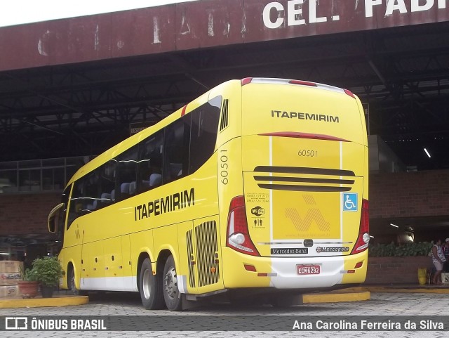 Viação Itapemirim 60501 na cidade de Coronel Fabriciano, Minas Gerais, Brasil, por Ana Carolina Ferreira da Silva. ID da foto: 7291944.