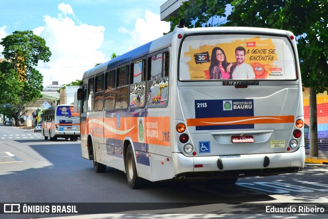 Transportes Coletivos Grande Bauru 2113 na cidade de Bauru, São Paulo, Brasil, por Eduardo Ribeiro. Número da foto: #7292361.