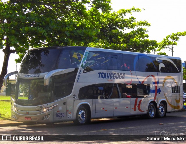 Transguga Transportes e Turismo 16250 na cidade de Guaratuba, Paraná, Brasil, por Gabriel Michalski. ID da foto: 7289635.