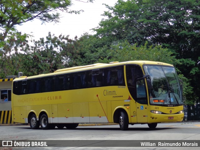 Viação Itapemirim 8815 na cidade de São Paulo, São Paulo, Brasil, por Willian Raimundo Morais. Número da foto: #7290683.