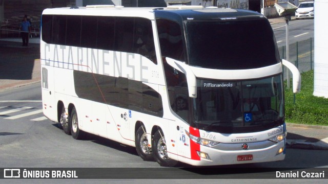 Auto Viação Catarinense 3706 na cidade de Balneário Camboriú, Santa Catarina, Brasil, por Daniel Cezari. ID da foto: 7291283.