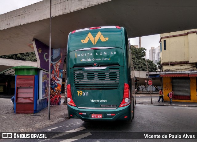 Viação Motta 19011 na cidade de Belo Horizonte, Minas Gerais, Brasil, por Vicente de Paulo Alves. ID da foto: 7290823.