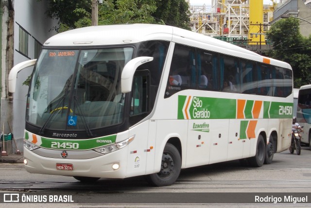 Cia. São Geraldo de Viação 21450 na cidade de Rio de Janeiro, Rio de Janeiro, Brasil, por Rodrigo Miguel. Número da foto: #7290402.