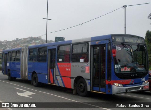 EAOSA - Empresa Auto Ônibus Santo André 996 na cidade de Mauá, São Paulo, Brasil, por Rafael Santos Silva. ID da foto: 7290372.