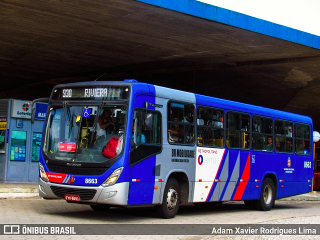 BR Mobilidade Baixada Santista 8663 na cidade de Guarujá, São Paulo, Brasil, por Adam Xavier Rodrigues Lima. Número da foto: #7290389.
