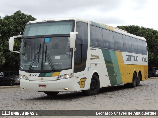 Empresa Gontijo de Transportes 12190 na cidade de Vitória da Conquista, Bahia, Brasil, por Leonardo Chaves de Albuquerque. ID da foto: 7375499.