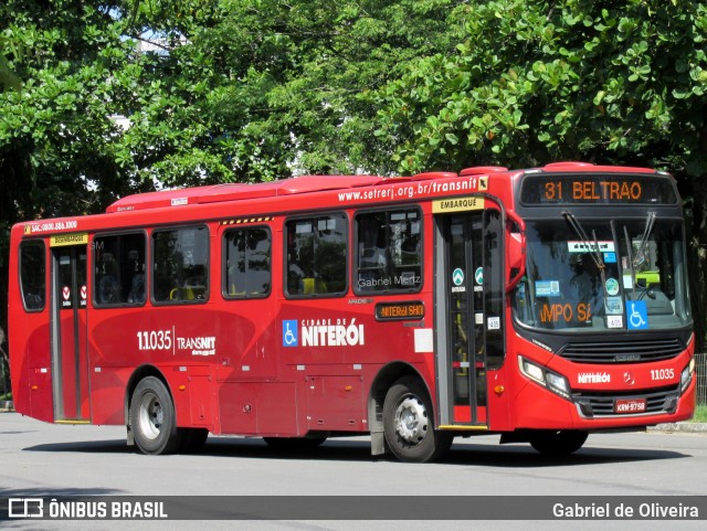 Auto Lotação Ingá 1.1.035 na cidade de Niterói, Rio de Janeiro, Brasil, por Gabriel de Oliveira. ID da foto: 7376498.