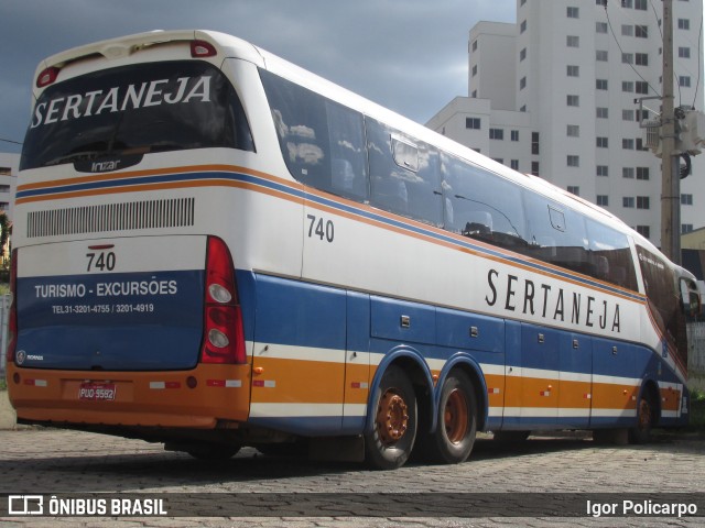 Viação Sertaneja 740 na cidade de Divinópolis, Minas Gerais, Brasil, por Igor Policarpo. ID da foto: 7375463.