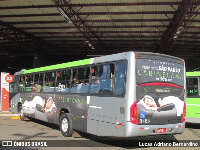 Viação Garcia 8485 na cidade de Londrina, Paraná, Brasil, por Lucas Adriano Bernardino. ID da foto: 7375774.