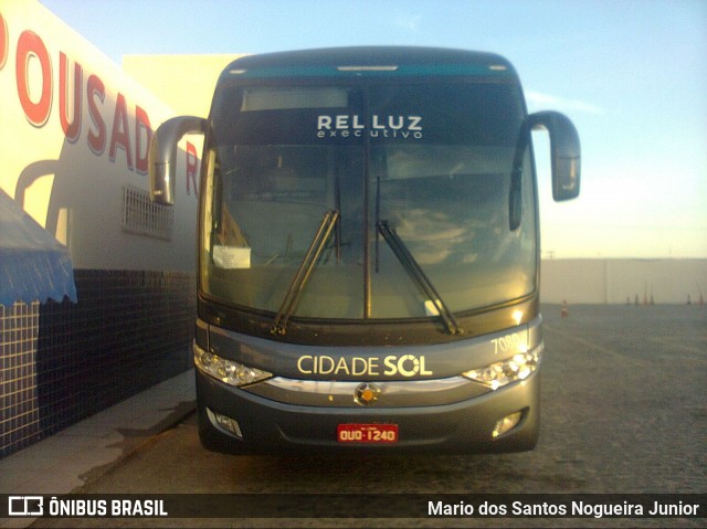 Viação Cidade Sol 7080 na cidade de Tobias Barreto, Sergipe, Brasil, por Mario dos Santos Nogueira Junior. Número da foto: #7377107.