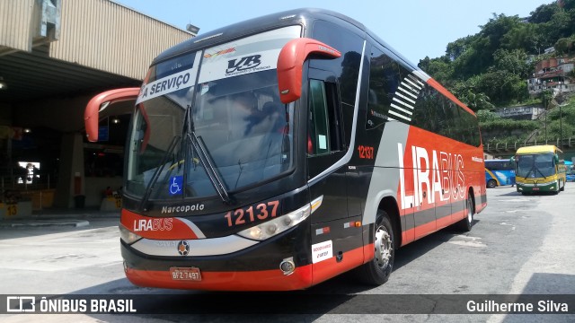 Lirabus 12137 na cidade de Santos, São Paulo, Brasil, por Guilherme Silva. Número da foto: #7374646.