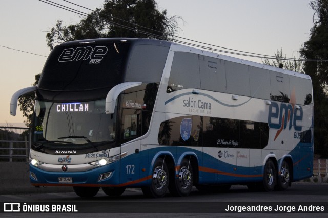 Pullman Eme Bus 172 na cidade de San Bernardo, Maipo, Metropolitana de Santiago, Chile, por Jorgeandres Jorge Andres. ID da foto: 7378009.