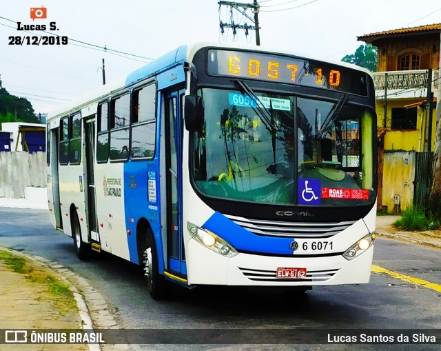 Transwolff Transportes e Turismo 6 6071 na cidade de São Paulo, São Paulo, Brasil, por Lucas Santos da Silva. Número da foto: #7380118.