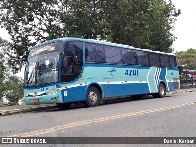 Expresso Azul 253 na cidade de Carlos Barbosa, Rio Grande do Sul, Brasil, por Daniel Kerber. ID da foto: 7380966.