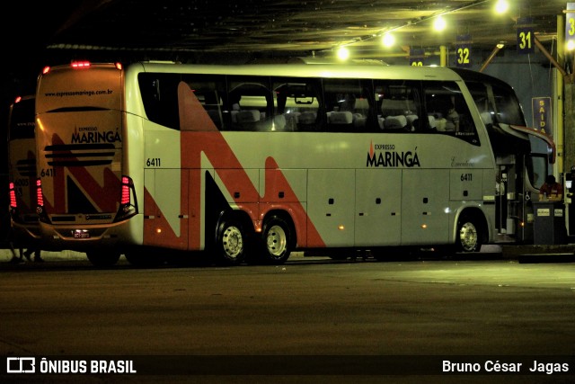 Expresso Maringá 6411 na cidade de Maringá, Paraná, Brasil, por Bruno César  Jagas. ID da foto: 7378989.