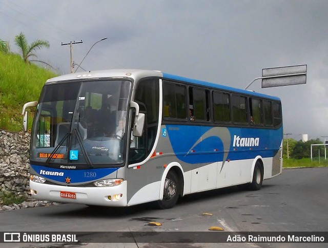 Viação Itaúna 1280 na cidade de Contagem, Minas Gerais, Brasil, por Adão Raimundo Marcelino. Número da foto: #7381452.