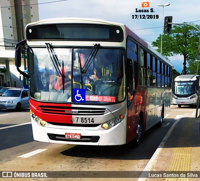 Transwolff Transportes e Turismo 7 8514 na cidade de São Paulo, São Paulo, Brasil, por Lucas Santos da Silva. Número da foto: #7381455.