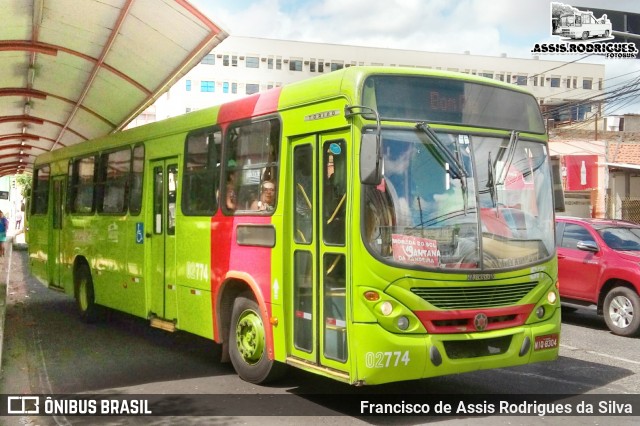 Viação Santana 02774 na cidade de Teresina, Piauí, Brasil, por Francisco de Assis Rodrigues da Silva. Número da foto: #7379603.