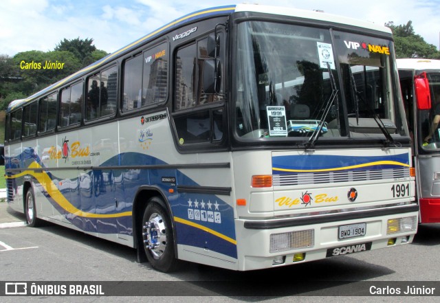 Vip Bus Comércio de Ônibus 1991 na cidade de São Paulo, São Paulo, Brasil, por Carlos Júnior. ID da foto: 7294984.